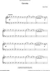 Cover icon of Gavotta sheet music for piano solo by James Hook, classical score, easy skill level