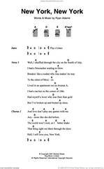 Cover icon of New York, New York sheet music for voice, piano or guitar by Ryan Adams, intermediate skill level