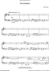 Cover icon of Governance sheet music for piano solo by Neil Cowley Trio and Neil Cowley, intermediate skill level