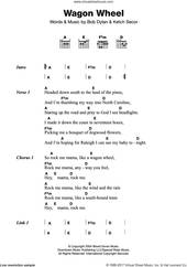 Cover icon of Wagon Wheel sheet music for guitar (chords) by Old Crow Medicine Show, intermediate skill level
