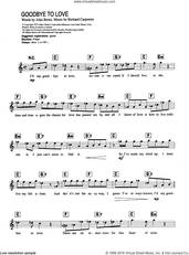 Cover icon of Goodbye To Love sheet music for piano solo (chords, lyrics, melody) by Carpenters, John Bettis and Richard Carpenter, intermediate piano (chords, lyrics, melody)
