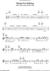 Cover icon of Money For Nothing sheet music for voice and other instruments (fake book) by Dire Straits, Mark Knopfler and Sting, intermediate skill level