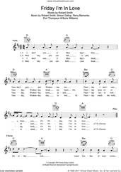 Cover icon of Friday I'm In Love sheet music for voice and other instruments (fake book) by The Cure, Boris Williams, Perry Bamonte, Porl Thompson, Robert Smith and Simon Gallup, intermediate skill level