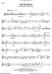 Cover icon of Call My Name sheet music for violin solo by Cheryl and Calvin Harris, intermediate skill level
