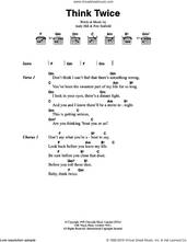 Cover icon of Think Twice sheet music for guitar (chords) by Celine Dion, Andy Hill and Pete Sinfield, intermediate skill level
