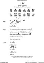 Cover icon of Life sheet music for guitar (chords) by Des'ree and Prince Sampson, intermediate skill level