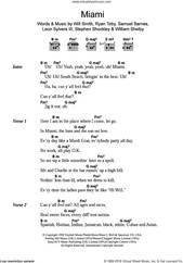 Cover icon of Miami sheet music for guitar (chords) by Will Smith, Leon Sylvers III, Ryan Toby, Samuel Barnes, Stephen Shockley and William Shelby, intermediate skill level