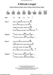 Cover icon of A Minute Longer sheet music for guitar (chords) by Stereophonics, Kelly Jones, Richard Jones and Stuart Cable, intermediate skill level