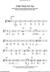 Cover icon of I'll Be There For You (theme from Friends) sheet music for piano solo (chords, lyrics, melody) by The Rembrandts, Allee Willis, Danny Wilde, David Crane, Marta Kauffman, Michael Skloff and Philip Solem, intermediate piano (chords, lyrics, melody)