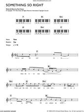 Cover icon of Something So Right sheet music for piano solo (chords, lyrics, melody) by Paul Simon, intermediate piano (chords, lyrics, melody)