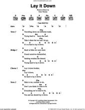 Cover icon of Lay It Down sheet music for guitar (chords) by The Everly Brothers and Gene Thomas, intermediate skill level