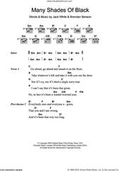Cover icon of Many Shades Of Black sheet music for guitar (chords) by Adele, The Raconteurs, Brendan Benson and Jack White, intermediate skill level