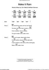 Cover icon of Make It Rain sheet music for guitar (chords) by Tom Waits and Kathleen Brennan, intermediate skill level