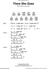 Cover icon of There She Goes sheet music for guitar (chords) by The La's and Lee Mavers, intermediate skill level