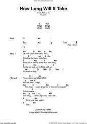 Cover icon of How Long Will It Take sheet music for guitar (chords) by Jeff Buckley and Pat Kelly, intermediate skill level