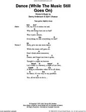 Cover icon of Dance (While The Music Still Goes On) sheet music for guitar (chords) by ABBA, Benny Andersson and Bjorn Ulvaeus, intermediate skill level