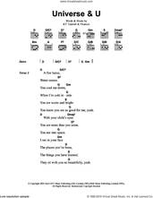 Cover icon of Universe and U sheet music for guitar (chords) by KT Tunstall and Pleasure, intermediate skill level