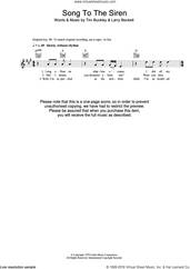 Cover icon of Song To The Siren sheet music for voice and other instruments (fake book) by Tim Buckley and Larry Beckett, intermediate skill level