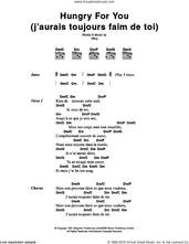 Cover icon of Hungry For You (J'aurais Toujours Faim De Toi) sheet music for guitar (chords) by The Police and Sting, intermediate skill level