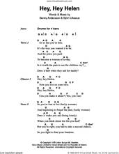 Cover icon of Hey, Hey Helen sheet music for guitar (chords) by ABBA, Benny Andersson and Bjorn Ulvaeus, intermediate skill level