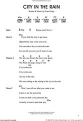 Cover icon of City In The Rain sheet music for guitar (chords) by Merle Travis and Fran Healy, intermediate skill level