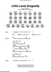 Cover icon of Little Lamb Dragonfly sheet music for guitar (chords) by Wings, Paul McCartney and Linda McCartney, intermediate skill level