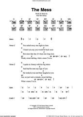 Cover icon of The Mess sheet music for guitar (chords) by Wings and Paul McCartney, intermediate skill level