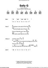 Cover icon of Sally G sheet music for guitar (chords) by Wings, Linda McCartney and Paul McCartney, intermediate skill level