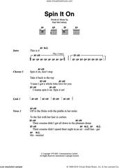 Cover icon of Spin It On sheet music for guitar (chords) by Wings and Paul McCartney, intermediate skill level