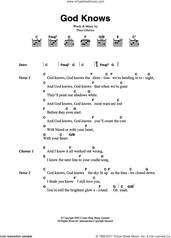 God Knows sheet music download