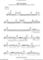 Cover icon of See You Soon sheet music for voice and other instruments (fake book) by Coldplay, Chris Martin, Guy Berryman, Jonny Buckland and Will Champion, intermediate skill level