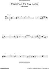 Cover icon of Theme From The Trout Quintet (Die Forelle) sheet music for flute solo by Franz Schubert, classical score, intermediate skill level