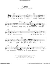 Cover icon of Carey sheet music for piano solo (chords, lyrics, melody) by Joni Mitchell, intermediate piano (chords, lyrics, melody)