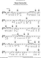 Cover icon of Never Gonna Die sheet music for voice and other instruments (fake book) by The Choirboys, Brad Carr and M. Kitchen, intermediate skill level