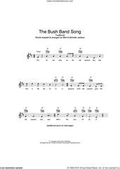 Cover icon of The Bush Band Song sheet music for voice and other instruments (fake book), intermediate skill level