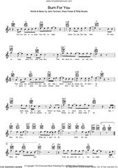 Cover icon of Burn For You sheet music for voice and other instruments (fake book) by John Farnham, Philip Buckle and Ross Fraser, intermediate skill level