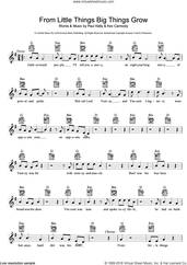 Cover icon of From Little Things Big Things Grow sheet music for voice and other instruments (fake book) by Paul Kelly and Kev Carmody, intermediate skill level