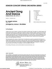 Cover icon of Ancient Song And Dance (Hebrew Dance, Op. 35, No. 1) (COMPLETE) sheet music for orchestra by Janice McAllister, intermediate skill level