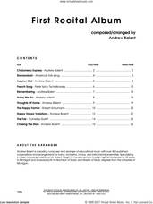 Cover icon of First Recital Album (complete set of parts) sheet music for clarinet and piano by Andrew Balent, intermediate skill level