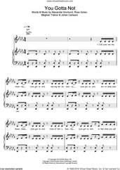 Cover icon of You Gotta Not sheet music for voice, piano or guitar by Little Mix, intermediate skill level