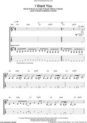 Cover icon of I Want You sheet music for guitar (tablature) by Kings Of Leon, Caleb Followill, Jared Followill, Matthew Followill and Nathan Followill, intermediate skill level