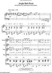 Cover icon of Jingle Bell Rock (arr. Berty Rice) sheet music for choir (SATB: soprano, alto, tenor, bass) by Chubby Checker, Berty Rice, James Boothe and Joe Beal, intermediate skill level