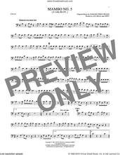 Cover icon of Mambo No. 5 (A Little Bit Of...) sheet music for cello solo by Lou Bega, Damaso Perez Prado and Zippy, intermediate skill level