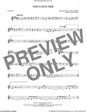 Cover icon of And I Love Her sheet music for clarinet solo by The Beatles, Esther Phillips, John Lennon and Paul McCartney, intermediate skill level