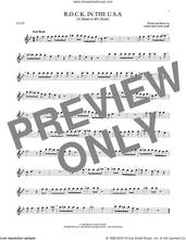 Cover icon of R.O.C.K. In The U.S.A. (A Salute To 60's Rock) sheet music for flute solo by John Mellencamp, intermediate skill level