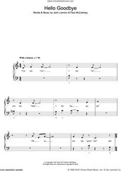Cover icon of Hello, Goodbye sheet music for piano solo (5-fingers) by Glee Cast, John Lennon and Paul McCartney, beginner piano (5-fingers)