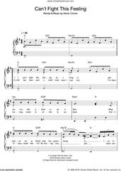Cover icon of Can't Fight This Feeling sheet music for piano solo by Glee Cast, REO Speedwagon and Kevin Cronin, easy skill level