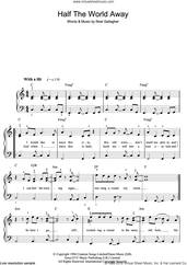 Cover icon of Half The World Away sheet music for piano solo (beginners) by Oasis and Noel Gallagher, beginner piano (beginners)