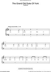Cover icon of The Grand Old Duke Of York sheet music for piano solo (5-fingers) by Traditional Nursery Rhyme and Miscellaneous, beginner piano (5-fingers)