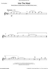 Cover icon of Into The West (from The Lord Of The Rings: The Return Of The King) sheet music for alto saxophone solo by Annie Lennox, Fran Walsh and Howard Shore, intermediate skill level